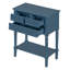 Console étroite, canapé mince avec trois tiroirs de rangement et tablette inférieure-1110356720