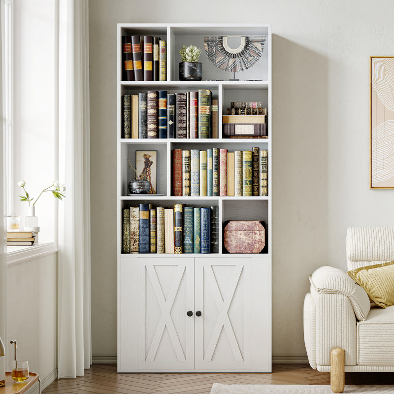 Bookcase With Doors, White