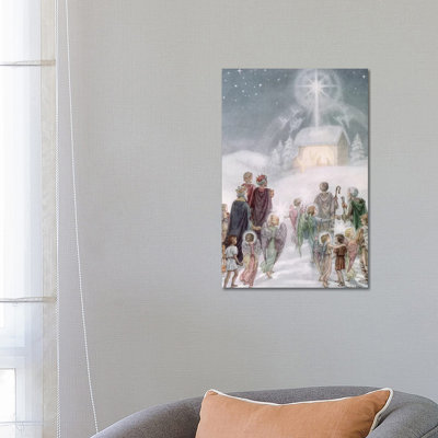 A Christmas Card From A Watercolour by Daphne Allan - Wrapped Canvas Print
