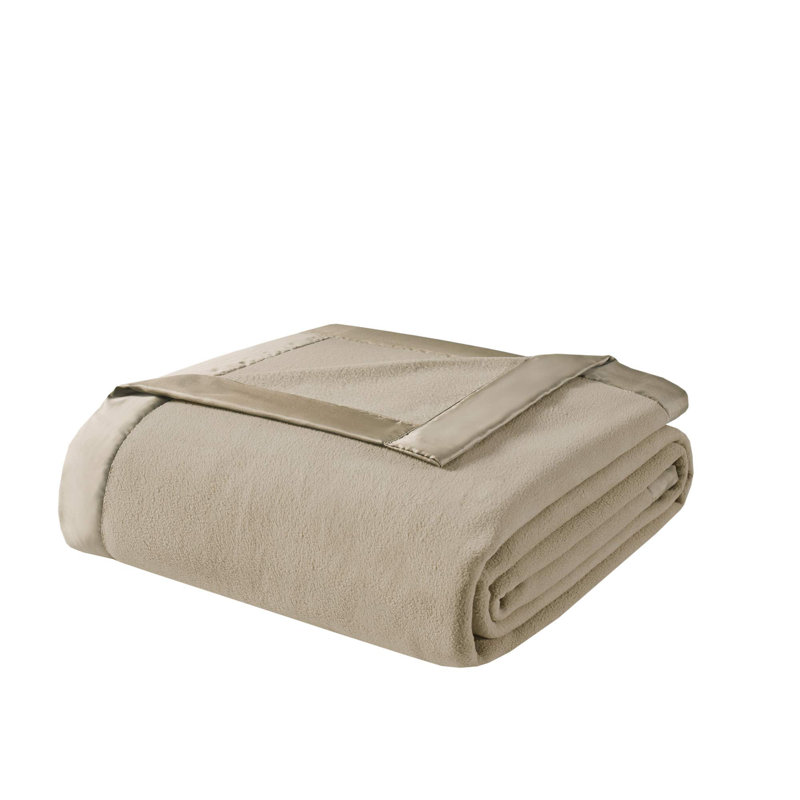 Couverture micro polaire, Double, Beige