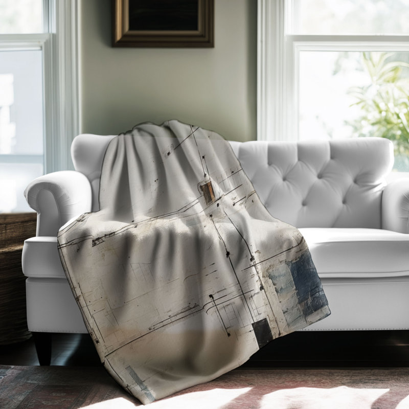 Timeworn Marine - 1 pièce Sherpa Premium, Grand lit