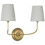 Thomas O'Brien Vendome 16" Cordless Double Sconce with Linen Shades-217138427