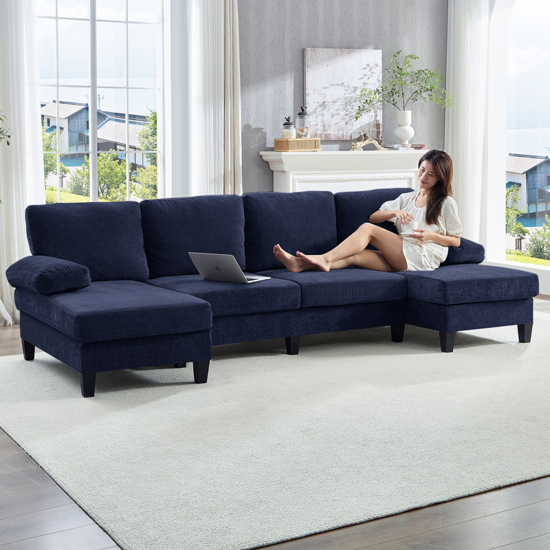 Convertible Modular Sectional Sofa, L-shaped Living Room Couch, U Shaped Sleeper Sofa Bed With Ottoman, Sectional Couches For Living Room