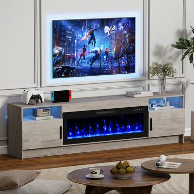 80" Electric Fireplace TV Stand 