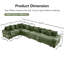 Canapé modulaire surdimensionné surdimensionné en nuage, canapé-lit modulaire convertible avec accoudoirs très larges, 18 coussins décoratifs en velours côtelé de qualité supérieure, conception ergonomique, assemblage facile, pour étude-487929624