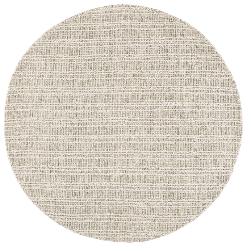 Metro 810 Hand Tufted 80% Wool; 20% Cotton Striped Rug, 6'-0" X 6'-0" Round