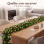 270cm (9ft) Christmas Garland, Prelit with Warm LED Lights & Timer