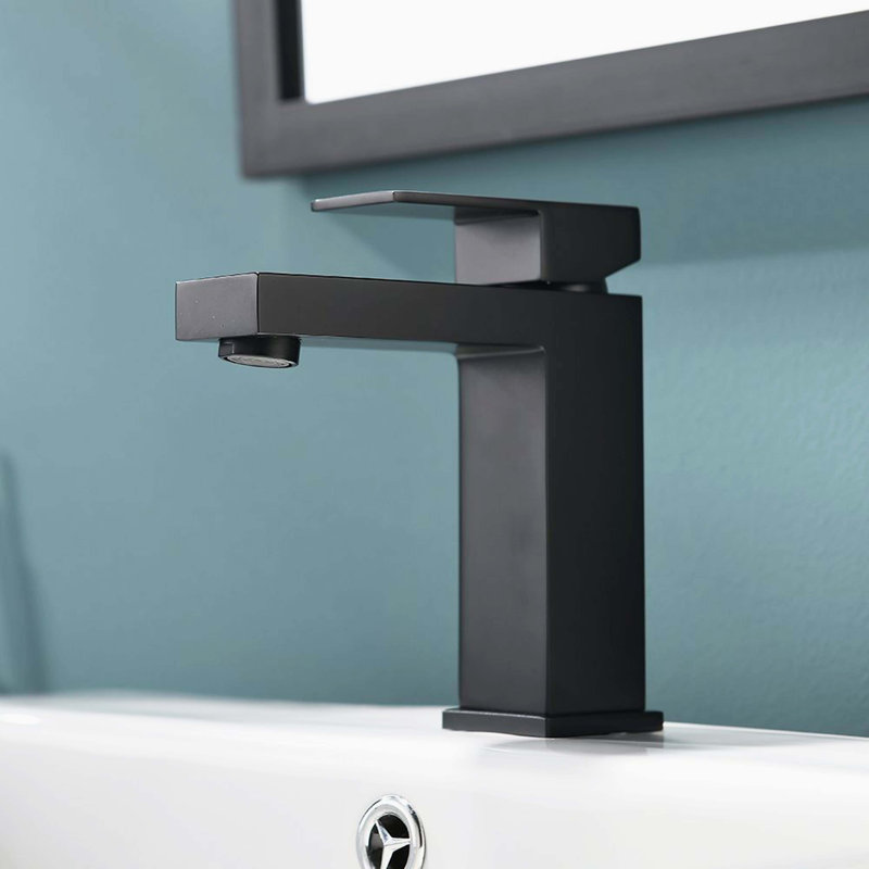 Robinet de meuble-lavabo moderne monotrou à poignée simple
