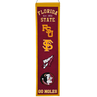 NCAA Double Sided 32'' H x 8'' W Wool Banner