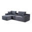 Canapé modulaire modulaire, canapé en nuage de velours côtelé à siège profond avec porte-gobelets, ports USB et boîte de rangement, canapé-lit, canapé sans dossier avec repose-pieds mobile pour le salon, aucun assemblage requis, gris-9431228