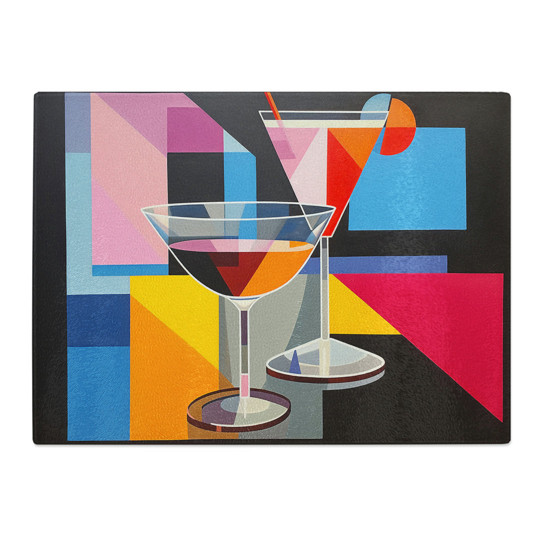 Cocktail Constructivism  Glass Chopping Board