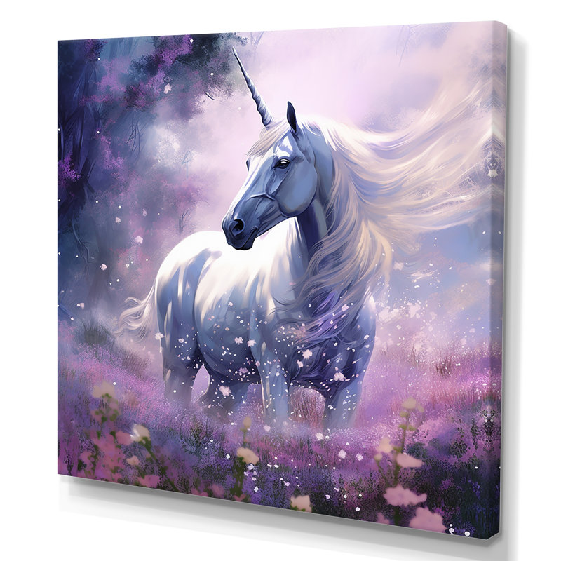 Lavande luminaire sur toile, Toile tendue, H 30 po x l 30 po x P 1 po