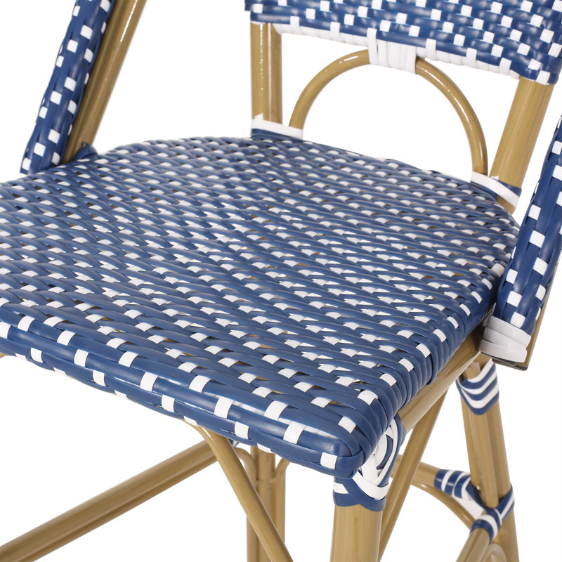 Tabouret de bar 29,5 po, Teal Blue/White