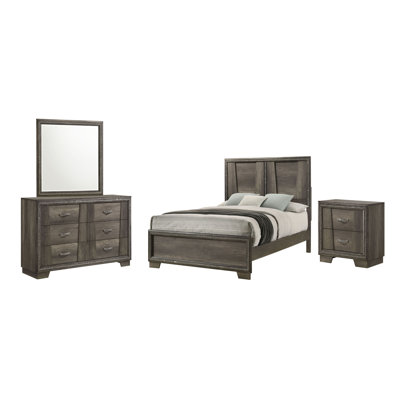 Ensemble de chambre à coucher configurable standard 4 pièces Kerrilyn
