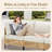 Outdoor Natural Wicker Sofa Boho Patio Sectional Loveseat Furniture Set With Beige Csuhions