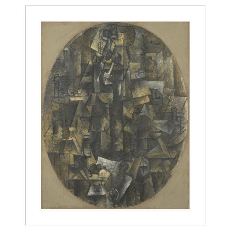 «Man with a tuyau» par Pablo Picasso - impression giclée encadrée, H 40,42 po x l 33,5 po