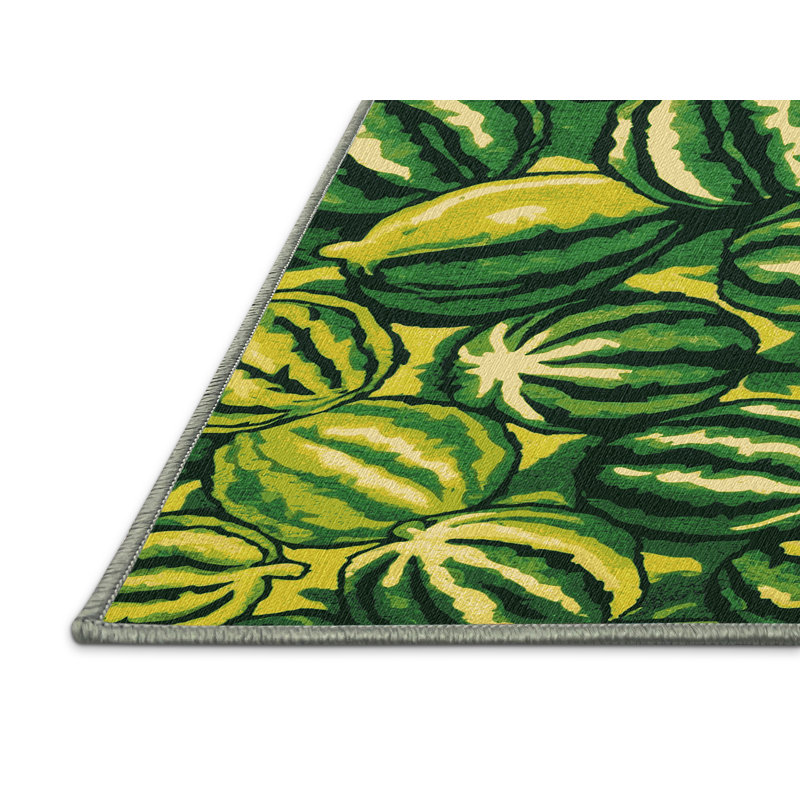  Tapis lavable avec fruits melon pépino, Carré 8 pi