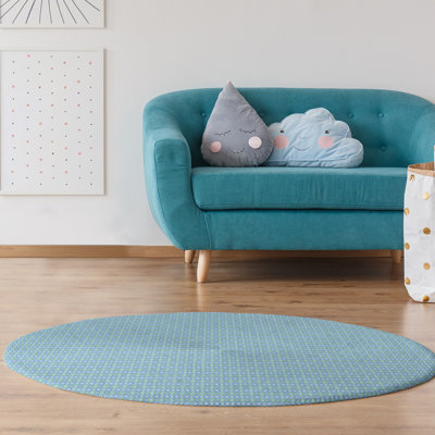 Tapis flèche à carreaux flèche blue pattern