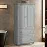 Rebrilliant Wide Bathroom Storage Cabinet, Freestanding Storage Cabinet ...
