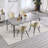 Modern faux leather side dining chair-1346871465