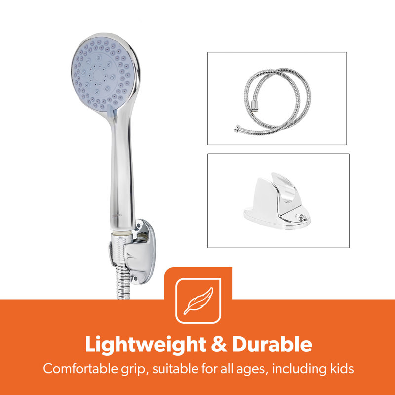 GEEPAS High Pressure Shower Head 5 Function Chrome Design