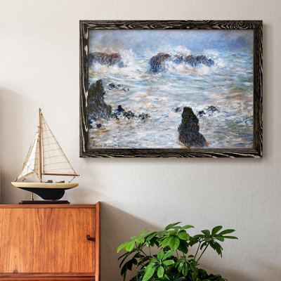 Tempête dans la belle, reproduction sur toile encadrée