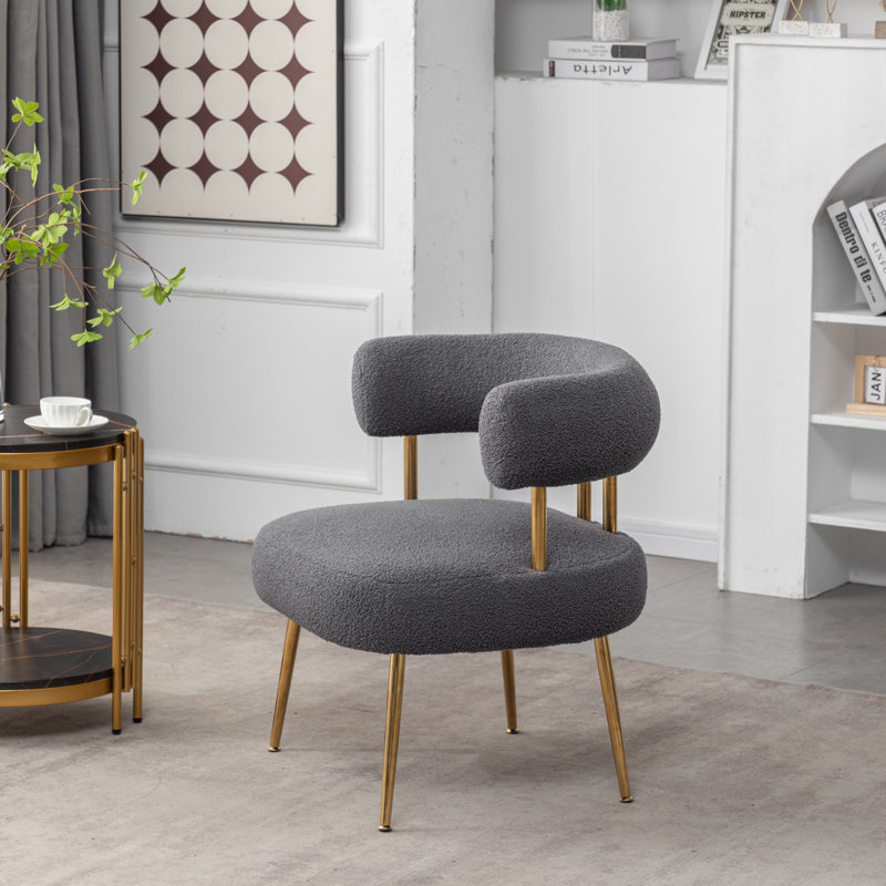Upholstered Barrel Chair, Grey