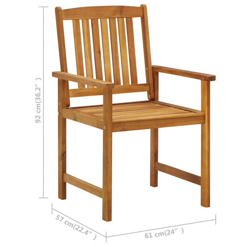 Patio Chair with Cushions, Brown, Beige