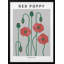 "Red Poppy", art mural texturé encadré-530305037-530305048