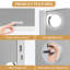 Miroir de maquillage éclairé pour meuble-lavabo de table, éclairage à DEL à intensité variable 3 couleurs, commande à écran tactile, rotatif à 360 °, base antidérapante pour chambre à coucher et coiffeuse-133386490