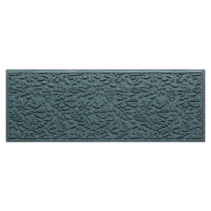 WaterHog® Fall Day 35 in. x 85 in. Indoor Outdoor Doormat, Bluestone, Rectangle 2'8" x 6'9"