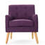 Chaise avec accoudoirs mauve Mid-Century moderne, 100% et pieds en bouleau