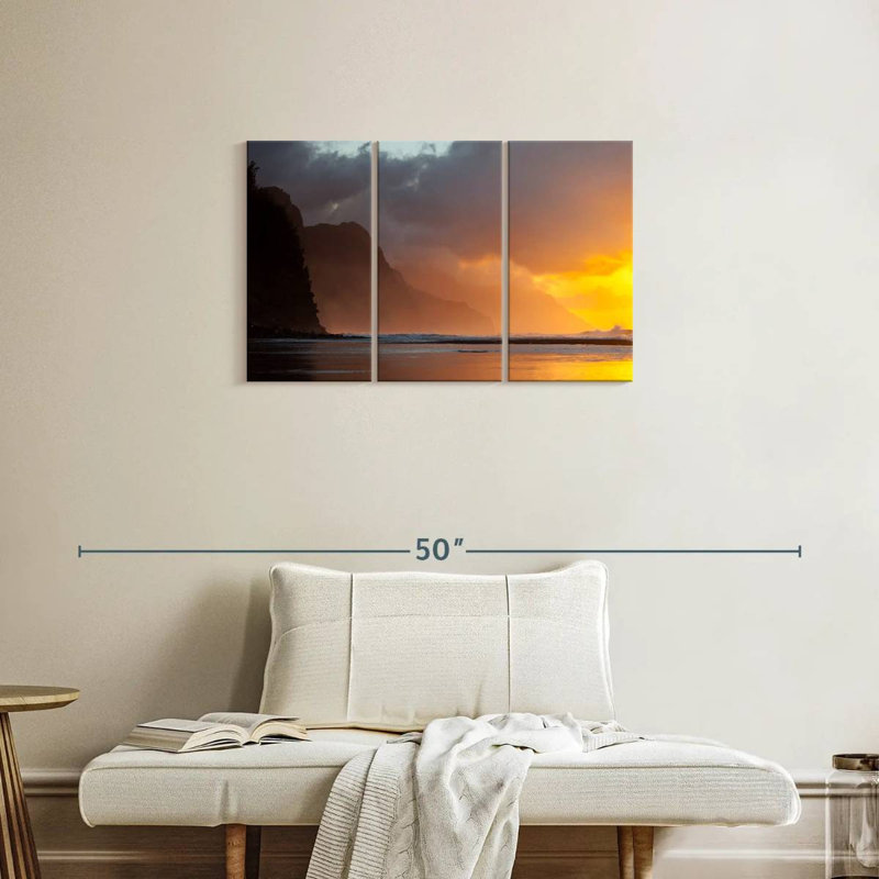 Coucher de soleil Gillard Na Pali, H 28 po x l 45 po
