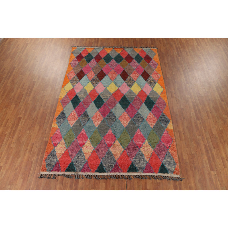 Tapis multicolore 11 pi 2 po x 7 pi 7 po One-of-a-Kind