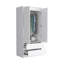 Armoire 2 tiroirs Austin, double porte, tringle - blanc
