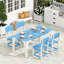  Table rectangulaire d'extérieur pour 6 personnes-447179823-447179822