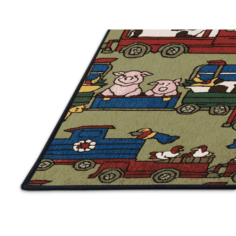 Tapis de transport brun lavable à la machine, Carré 3 pi