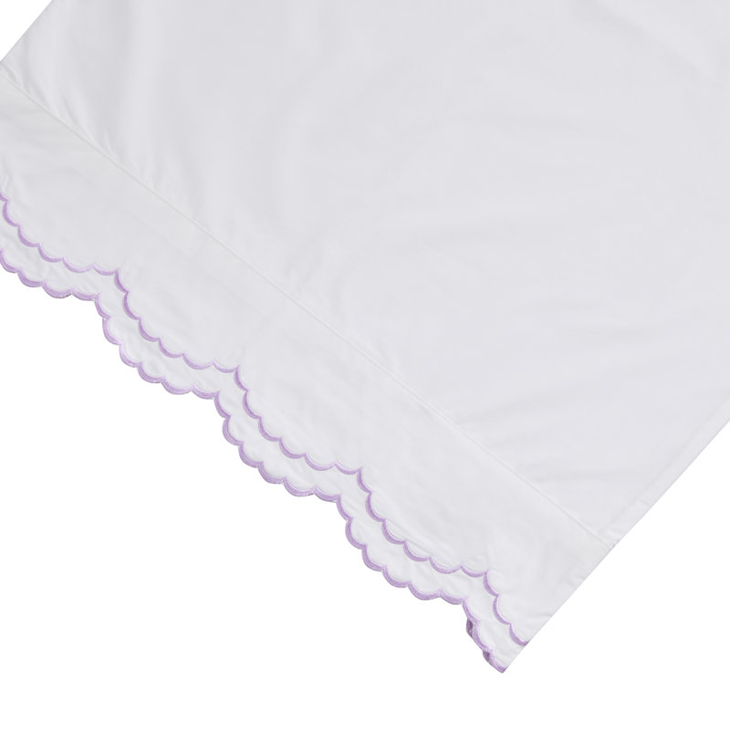 Bara Sheet Set, Twin Sheet Set with 1 Pillowcase, Purple/White