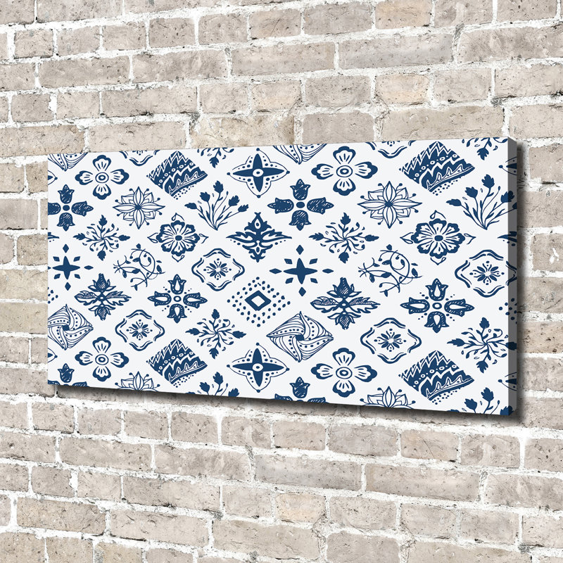 Floral Pattern - Print, Canvas, 70cm H x 140cm W x 2cm D