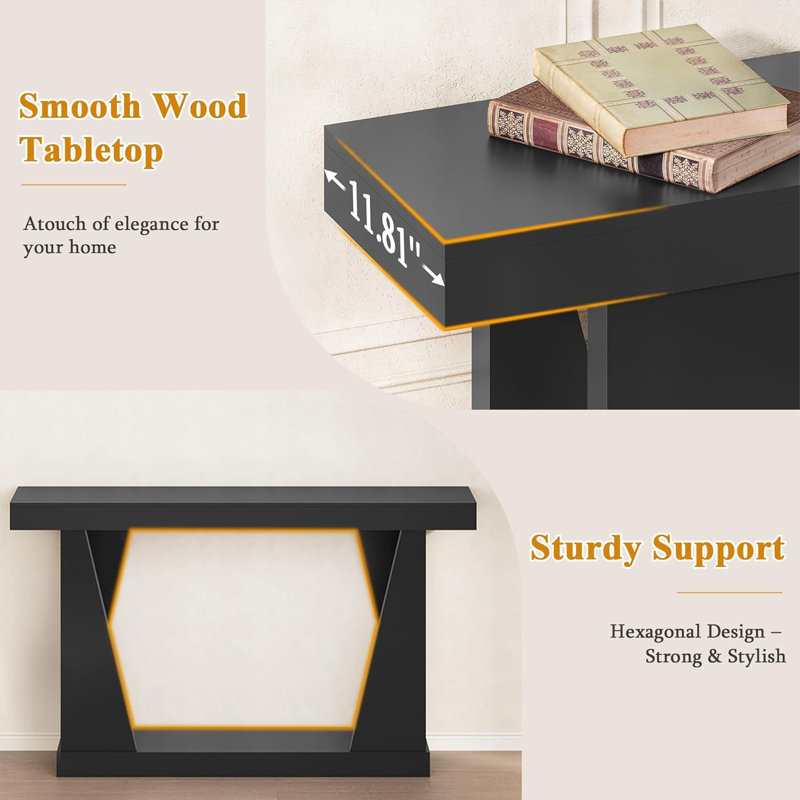55 Inch Rustic Entryway Table