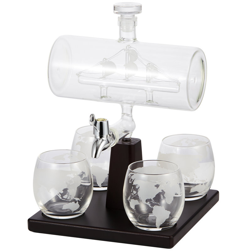 Glass 5 - Piece Whiskey Decanter Set