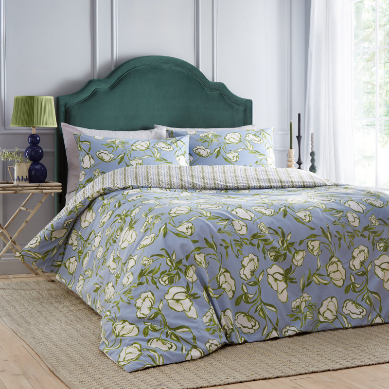 Alltawanna Cotton Blend Floral Duvet Cover Set with Pillowcases, Kingsize - 2 Standard
Pillowcases