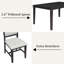 Ensemble de table de salle à manger rectangulaire en bois 7 pièces pour 6 personnes avec chaises rembourrées, finition naturelle / espresso-1076754924