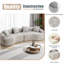 Canapé modulaire incurvé à pleine compression incurvé, canapé modulaire 30D pour appartement et salon, L 110 lb, fermeté 60 avec 4 coussins-500616461