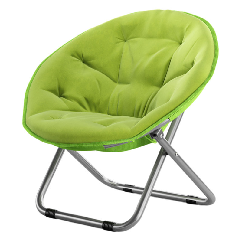 Foldable Camping Beach Chair Large Space Moon Chair For Dormitory, Fishing, Camping, Beach Party, Gray, Green