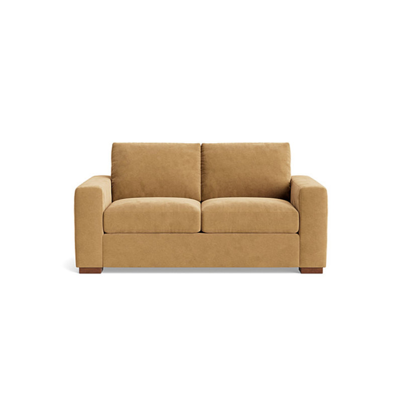 Couch Potato Loveseat (70"), Performance Velvet - Nutmeg