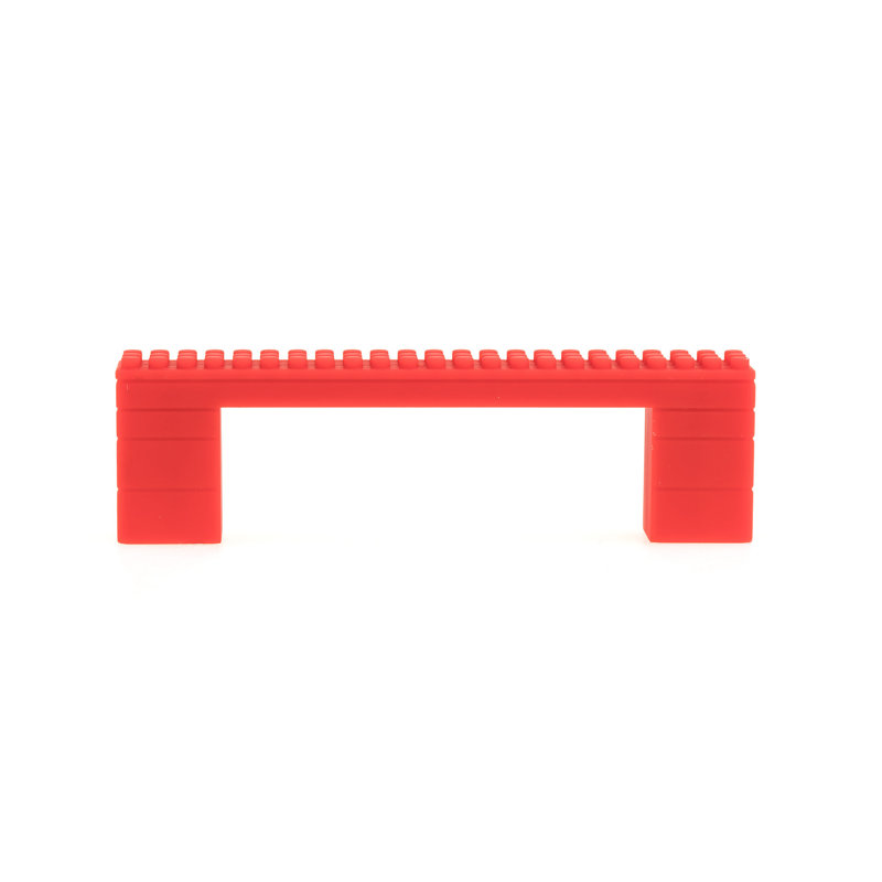 Poignée d’appareil centrale 3 3/4" en plastique, Rouge