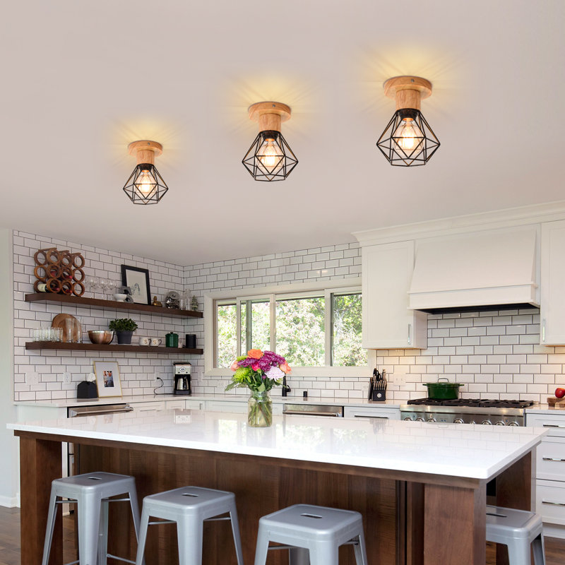 Retro Simple Wrought Iron Flush Mount