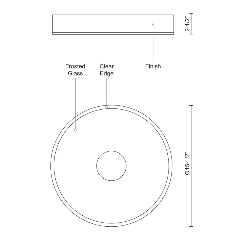 Black and Brushed Nickel LED Drum Flush Mount