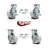 4 Piece Semi Steel Caster Set